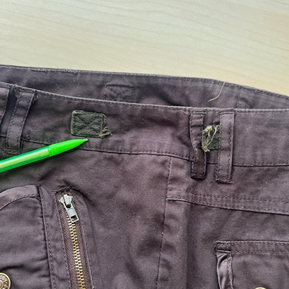 Joy Jeans Cargo Pants Women XL Brown Utility Multi-Pocket Y2K C5023P - Picture 7 of 8